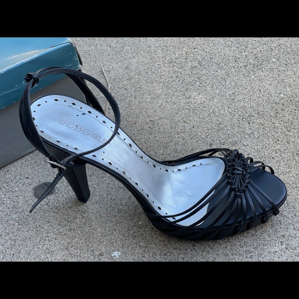 BCBGirls Strappy Heels - Black Size 9